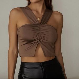 Halterneck Ruched Top